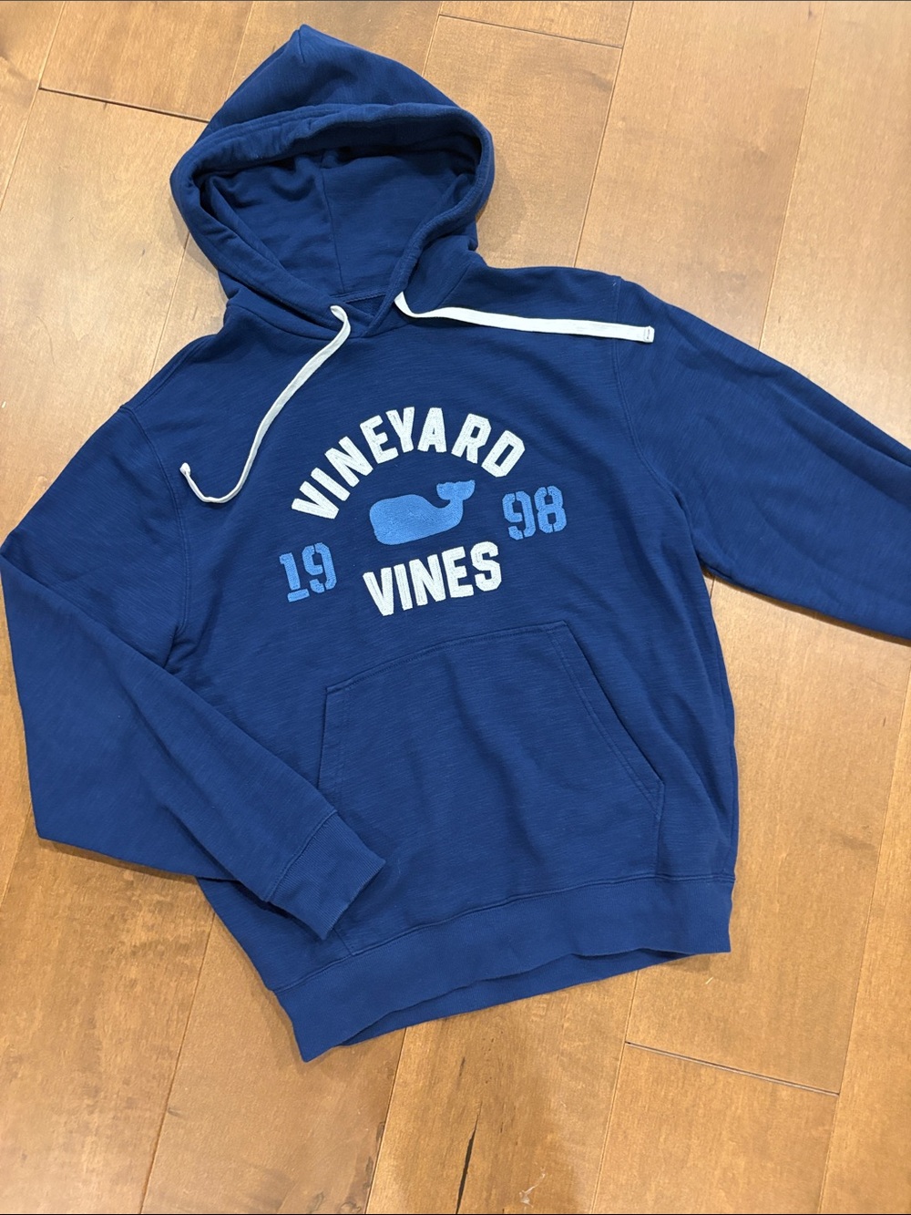 Vineyard Vines Navy Blue Logo Pullover Hoodie